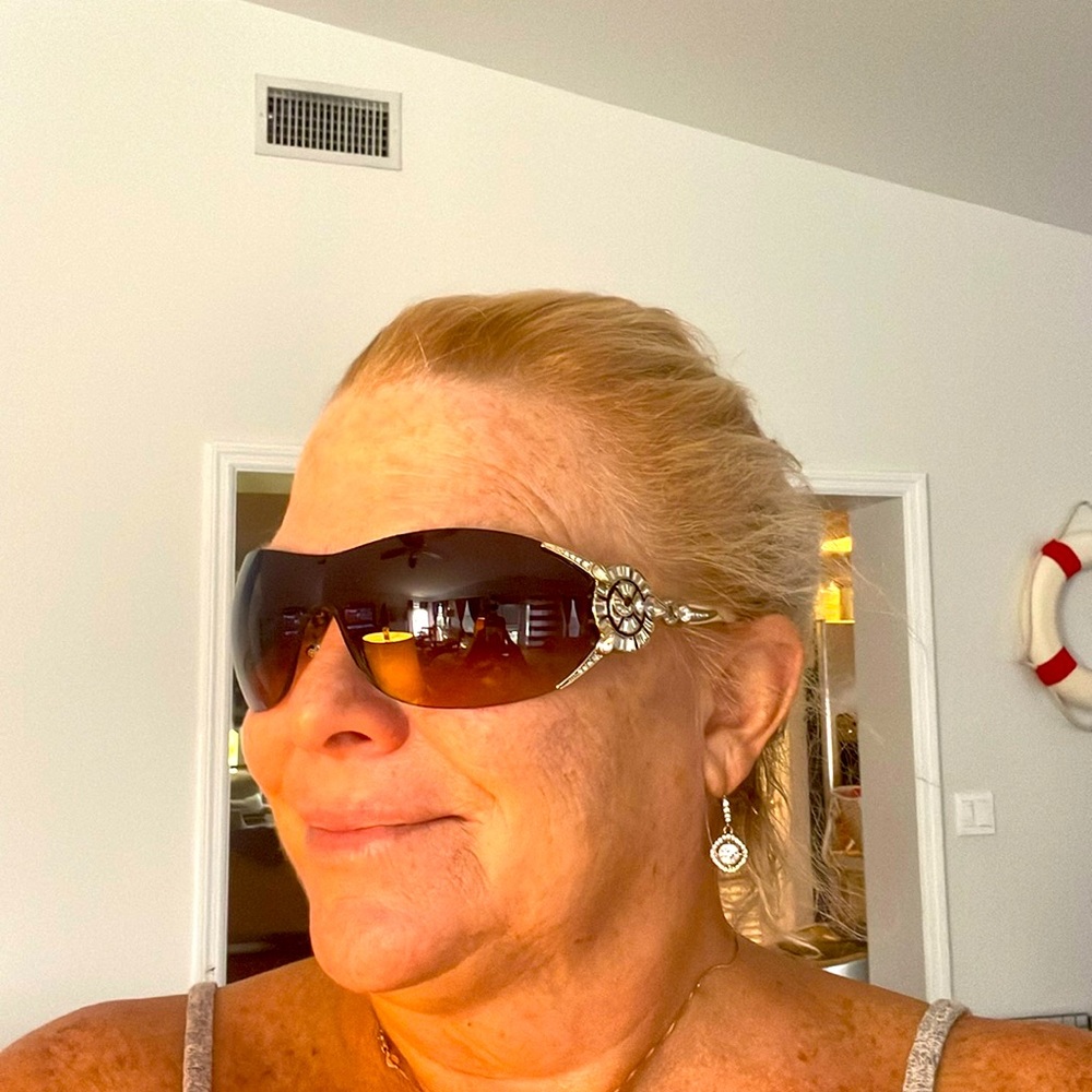 Bvlgari vintage Swarovski Crystal accented sunglasses like new condition!